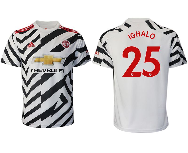 Men 2020-2021 club Manchester United away aaa version #25 white Soccer Jerseys
